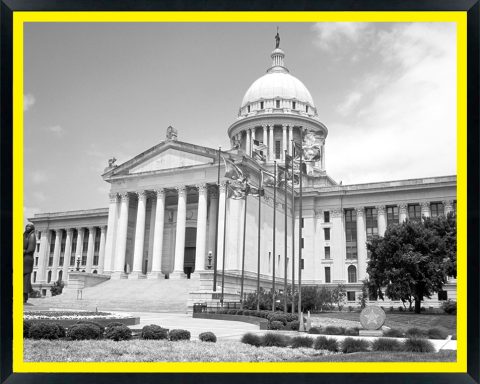 North America, USA, Oklahoma, Oklahoma City. State capitol building.