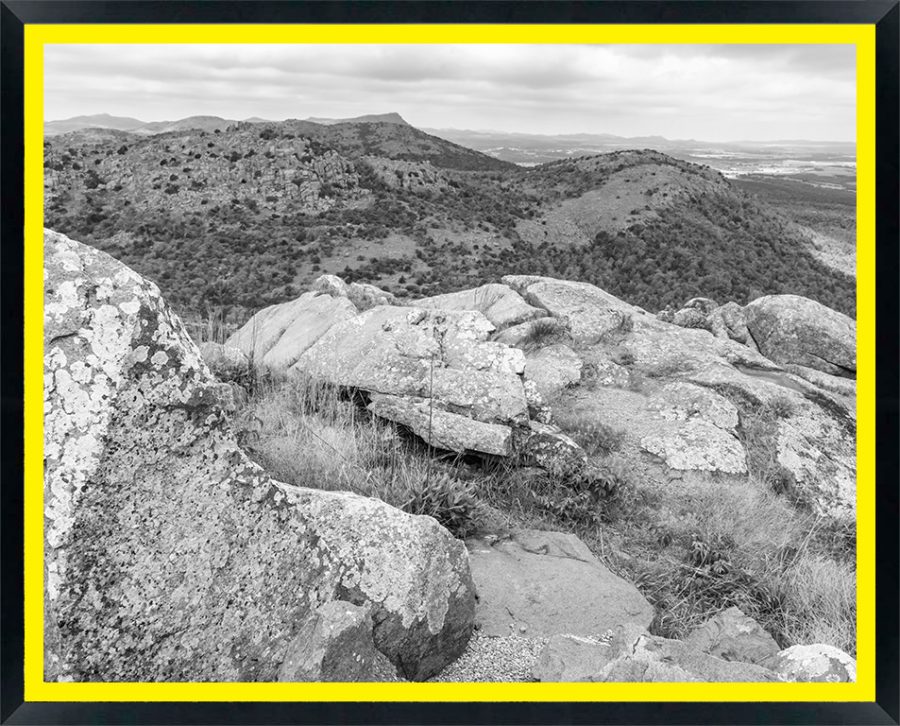 USA, Oklahoma, Wichita Mountains National Wildlife Refuge. Lichen on rocks atop Mt. Scott.